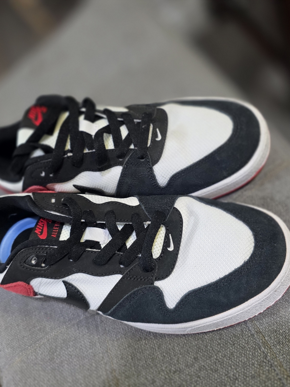 Nike SB Men’s Black White Red Skate Shoes - Picture 2 of 5